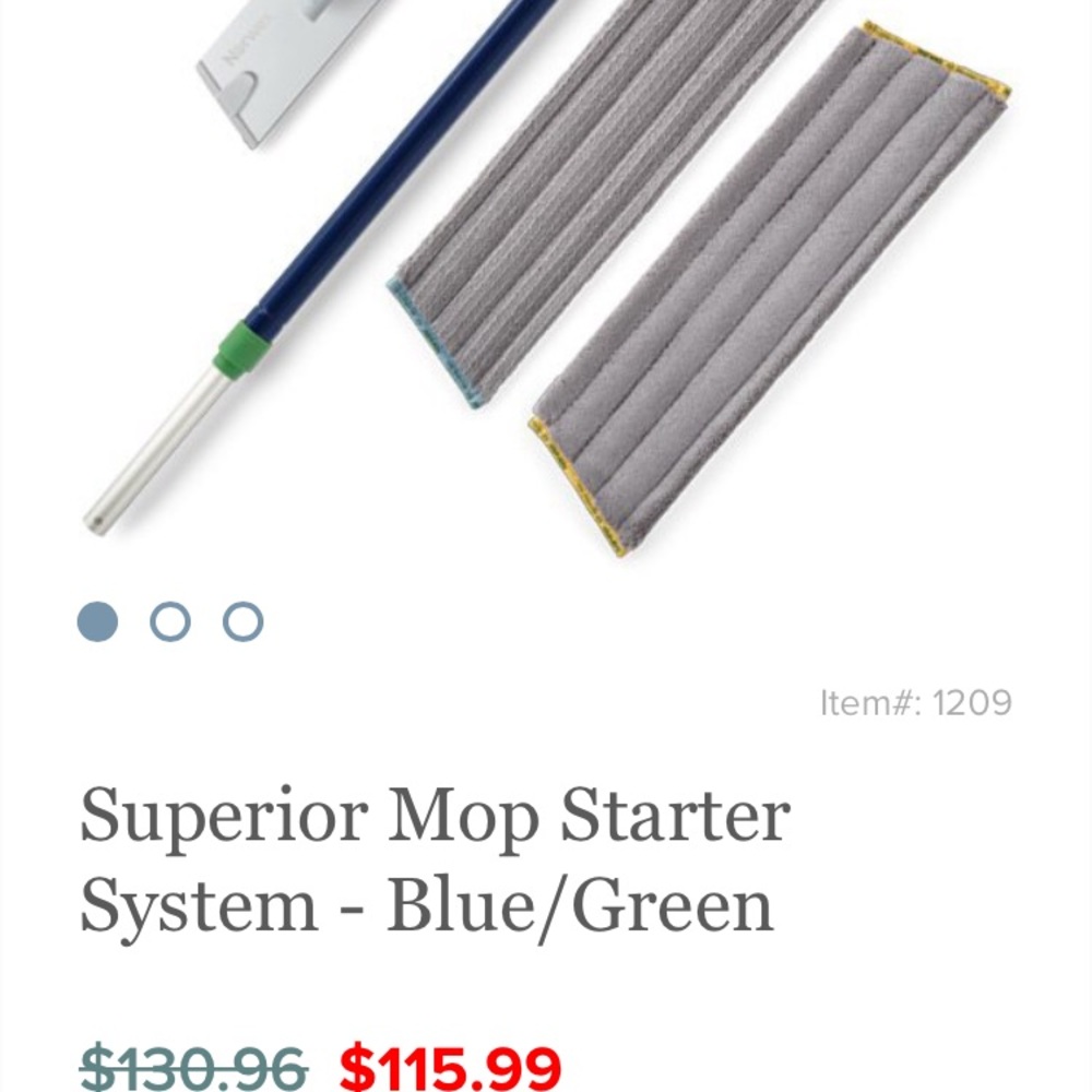 Norwex mopping system with extra Ergo attachment